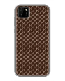 Чохол для Huawei Y5p з картинкою «Gucci — шоколадна сітка»
