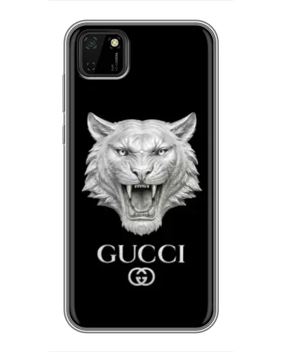 Чехол для Huawei Y5p с картинкой «Gucci — серебряный лев» Чехол для Huawei Y5p с картинкой «Gucci — серебряный лев»