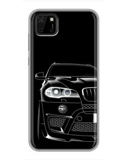 Чехол для Huawei Y5p с картинкой «Темный силуэт BMW»