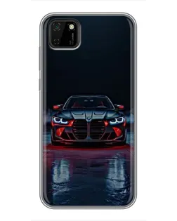 Чехол для Huawei Y5p с картинкой «BMW на мокрой дороге»