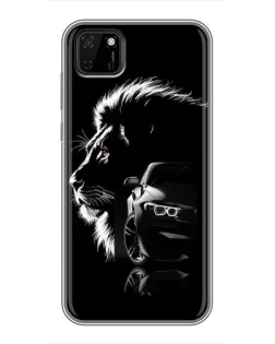 Чехол для Huawei Y5p с картинкой «BMW и лев»