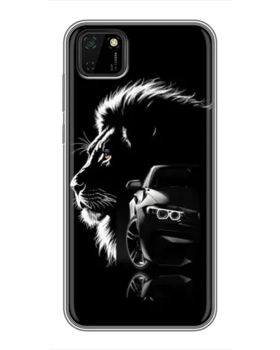 Чехол для Huawei Y5p с картинкой «BMW и лев»