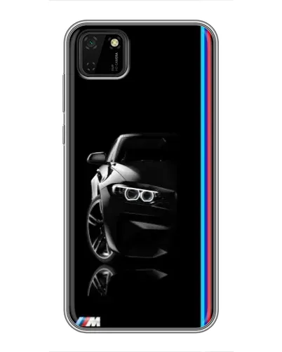 Чехол для Huawei Y5p с картинкой «Силуэт BMW в темноте»