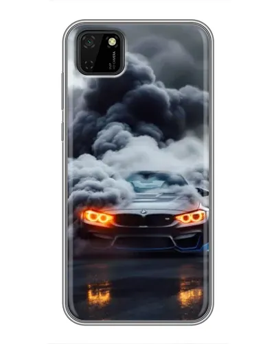 Чехол для Huawei Y5p с картинкой «BMW в дыму»