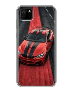 Чехол для Huawei Y5p с картинкой «BMW на красной дорожке»