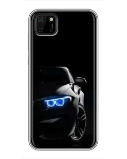 Чехол для Huawei Y5p с картинкой «BMW — ночной взгляд»