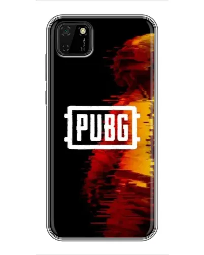 Чехол для Huawei Y5p с картинкой «Яркий логотип PUBG»