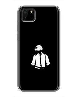 Чехол для Huawei Y5p с картинкой «PUBG — белый шлем» Чехол для Huawei Y5p с картинкой «PUBG — белый шлем»