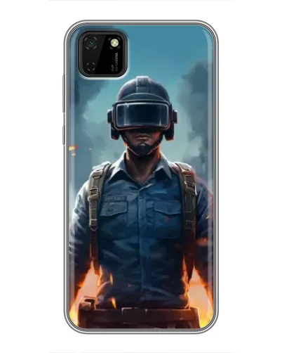 Чехол для Huawei Y5p с картинкой «PUBG — реалистичный герой»