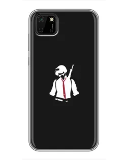 Чехол для Huawei Y5p с картинкой «PUBG — силуэт воина» Чехол для Huawei Y5p с картинкой «PUBG — силуэт воина»