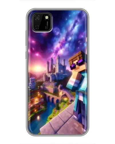Чехол для Huawei Y5p с картинкой «Стив и космос»