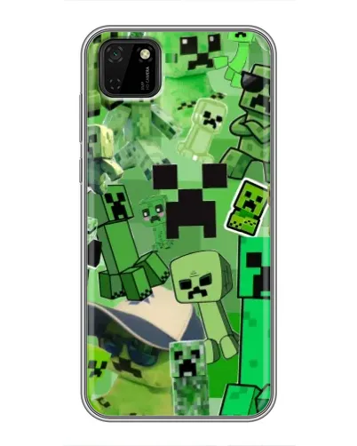 Чехол для Huawei Y5p с картинкой «Криперы Minecraft»