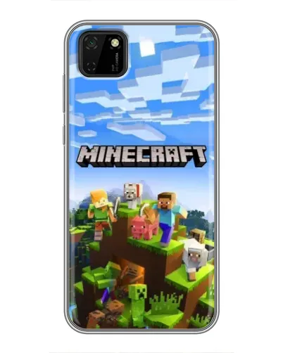 Чехол для Huawei Y5p с картинкой «Minecraft классический мир»