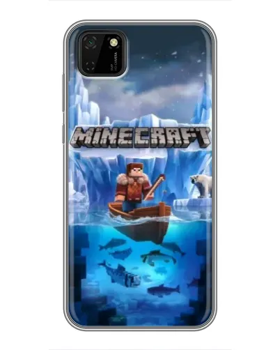 Чехол для Huawei Y5p с картинкой «Minecraft ледяной мир»
