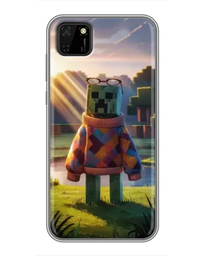 Чехол для Huawei Y5p с картинкой «Крипер в свитере»