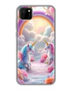 Чехол для Huawei Y5p с картинкой «Радуга и единороги» Чехол для Huawei Y5p с картинкой «Радуга и единороги»
