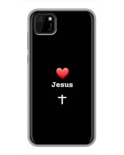 Чохол для Huawei Y5p з картинкою «Серце - Jesus»