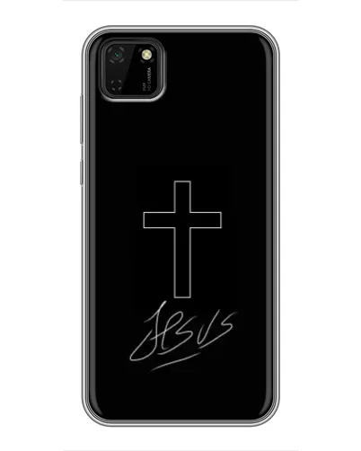 Чехол для Huawei Y5p с картинкой «Графический крест Jesus» Чехол для Huawei Y5p с картинкой «Графический крест Jesus»