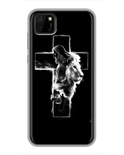 Чехол для Huawei Y5p с картинкой «Сияющий крест Jesus»
