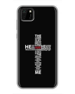 Чехол для Huawei Y5p с картинкой «Текстовый крест»