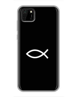 Чехол для Huawei Y5p с картинкой «Символ рыбы Jesus»