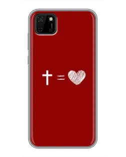 Чехол для Huawei Y5p с картинкой «Уравнение любви»