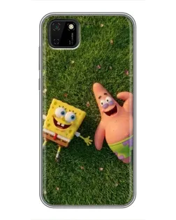 Чехол для Huawei Y5p с картинкой «Друзья на лужайке»