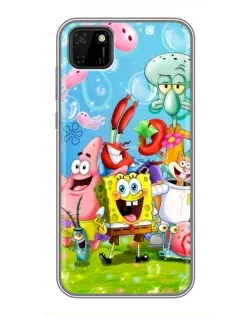 Чехол для Huawei Y5p с картинкой «Губка Боб и друзья»