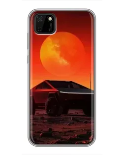 Чехол для Huawei Y5p с картинкой «Cybertruck на Марсе»