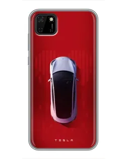 Чехол для Huawei Y5p с картинкой «Tesla Top View»