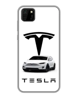 Чехол для Huawei Y5p с картинкой «Tesla White Style»