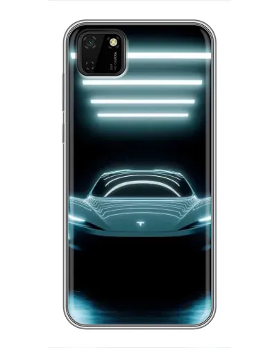 Чехол для Huawei Y5p с картинкой «Tesla в неоне» Чехол для Huawei Y5p с картинкой «Tesla в неоне»
