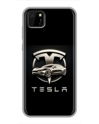 Чехол для Huawei Y5p с картинкой «Tesla — серебристое авто» Чехол для Huawei Y5p с картинкой «Tesla — серебристое авто»