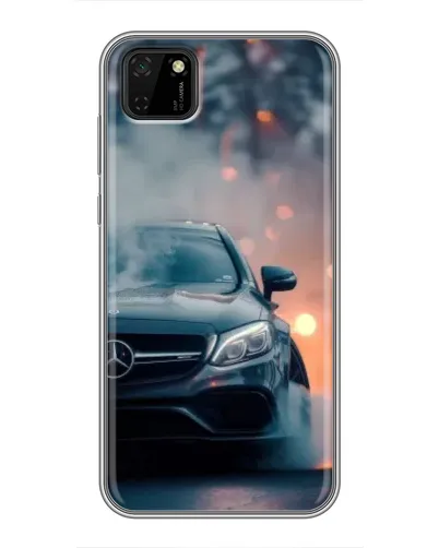 Чехол для Huawei Y5p с картинкой «Mercedes — ночной город»