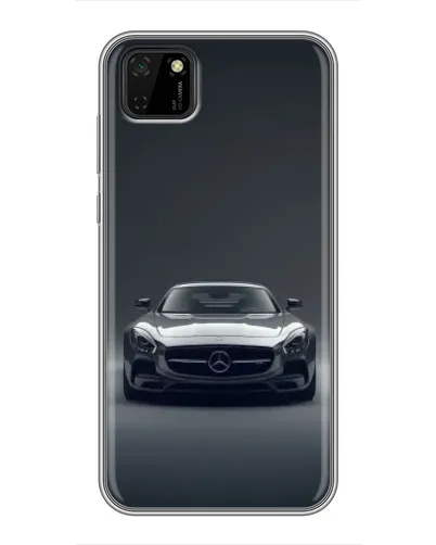 Чехол для Huawei Y5p с картинкой «Mercedes на черном»