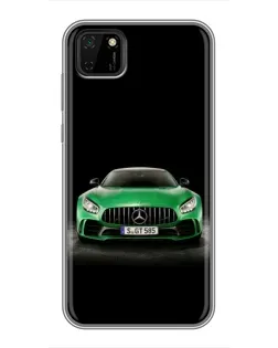 Чехол для Huawei Y5p с картинкой «Mercedes — неоновый лого» Чехол для Huawei Y5p с картинкой «Mercedes — неоновый лого»