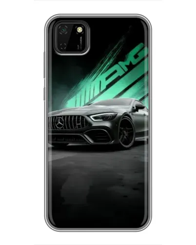 Чехол для Huawei Y5p с картинкой «Темный Mercedes AMG»