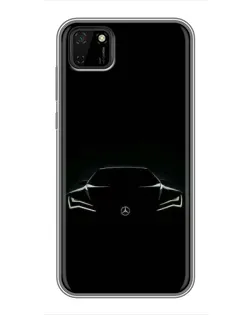 Чехол для Huawei Y5p с картинкой «Mercedes — силуэт авто» Чехол для Huawei Y5p с картинкой «Mercedes — силуэт авто»