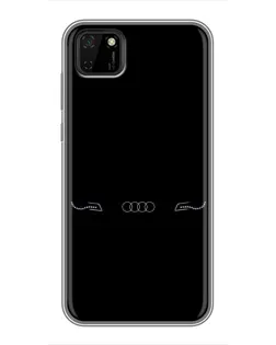 Чехол для Huawei Y5p с картинкой «Audi — световой подпись»