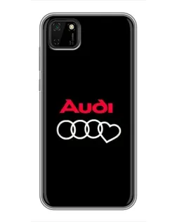 Чехол для Huawei Y5p с картинкой «Логотип Audi Heart»