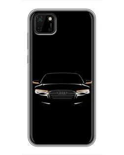 Чехол для Huawei Y5p с картинкой «Audi — ночной контур»
