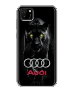 Чехол для Huawei Y5p с картинкой «Пантера и Audi»
