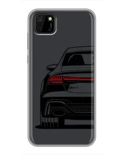 Чехол для Huawei Y5p с картинкой «Задняя часть Audi — арт»