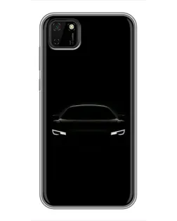 Чехол для Huawei Y5p с картинкой «Взгляд Audi в темноте»