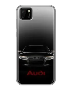 Чехол для Huawei Y5p с картинкой «Audi — градиентный контур»