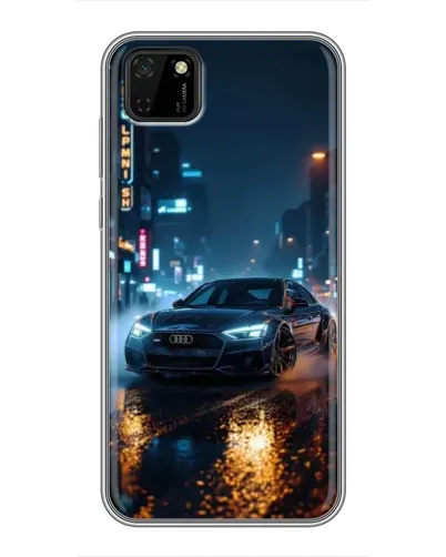 Чехол для Huawei Y5p с картинкой «Ночной город и Audi» Чехол для Huawei Y5p с картинкой «Ночной город и Audi»