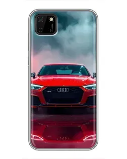 Чехол для Huawei Y5p с картинкой «Audi RS — красный стиль»