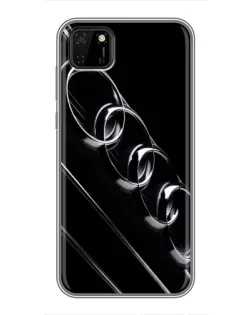 Чехол для Huawei Y5p с картинкой «Audi — абстрактные кольца»