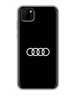 Чехол для Huawei Y5p с картинкой «Audi White Logo»