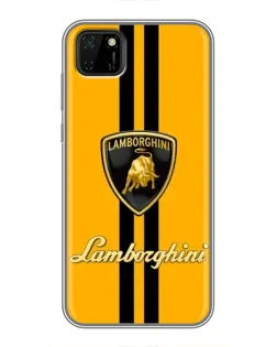 Чехол для Huawei Y5p с картинкой «Lamborghini Stripe желтый»